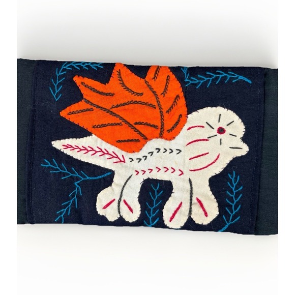 Handbags - Vintage Kuna Mola Textile Pouch Bird Panama Folk Art Phone Glasses Pocket